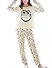 VENTELAN Women Pajamas Cute Owl Sleepwear Comfy Pajama Pants Long Sleeve Night Suits