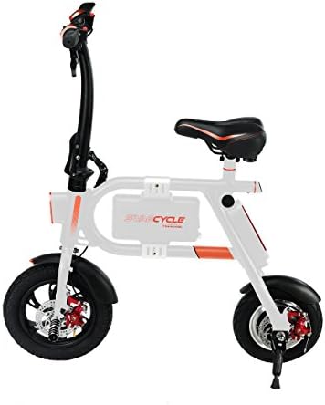 Lightweight Bicycle Electric Folding Bike Lithium Li-ion Battery (White)
