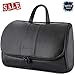 VILLATONE Leather Toiletry Bag for Men - Black Large Hanging Travel Organizer, Shave Dopp Kit & Portable Bathroom Cosmetic Case for Man (with Premium Gift Box)