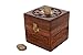 IndiaBigShop Beautiful Indian Handmade Wooden Money Bank in Square Shape Carving Work with 4 Inch Money Slot