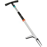Gardena 3518-20 Weed Puller, Stand Up Weeding Made Easy, Patented Blades for Effective Weed Removal, Built-in Ejector, Silver
