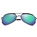 LianSan Designer Oversized Double Bridge Unisex Men Women Large Metal Driver Polarized Sunglasses 808 (black frame green lenses)