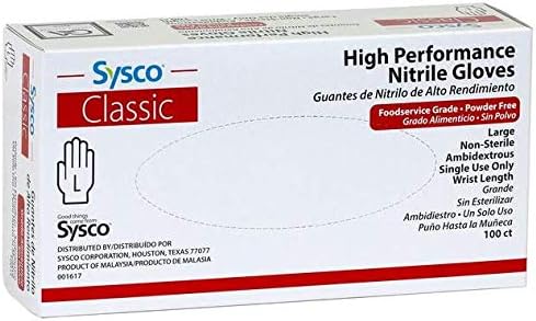 SYSCO HIGH Performance Blue Nitrile - Large - Box with 100 Pieces
