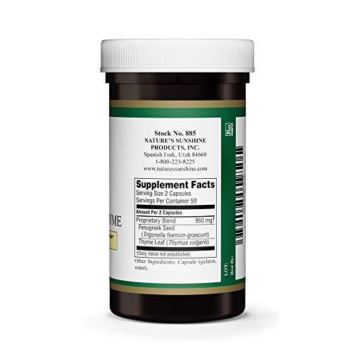 Nature's Sunshine Fenugreek & Thyme, 100 caps, Kosher | 2 Pack - Thumbnail 2