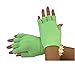 Hand Moisturizing Gloves | Gel Gloves | Spa Gloves | Finger Tip Free For Phone Use | Great Cotton Gloves (Green H Gloves)