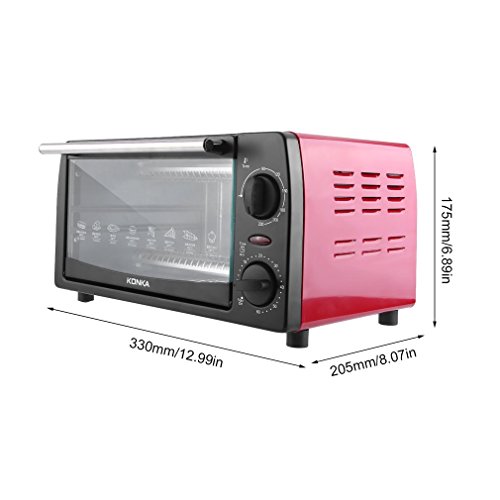 Simoner 12L Mini Electric Oven, Multifunctional Convection Countertop Toaster Oven, Household Galvanized Sheet Baking Oven with Bakeware - Thumbnail 6