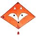 emma kites Mr. Fox Diamond Kite 30-inch Single Line with Double Tails and Kite String - Easy to Fly - Kite for Kids and Adults
