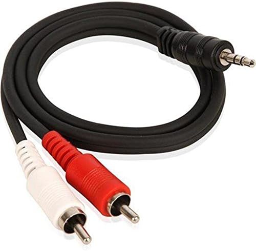 1.3m 3.5mm Jack to 2 x RCA Phono Headphone Audio Cable lead Adapter Gold Lead