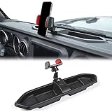 CheroCar JL Cellphone Dash Multi-Mount Phone Holder Stoage Tray System Kit fits for 2018-2020 Jeep Wrangler JL, fits for 2020 Jeep Gladiator Trunk JT, Organizer Box Interior Accessories