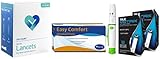 OWell TrueMetrix Diabetic Blood Glucose Testing Refill Bundle, 100 Test Strips, 100 Lancets, Lancing Device & Alcohol Prep Pads