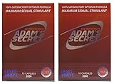 Adams Secret 2000 100% Natural Most Effective Male Libido Performance Enhancement Energy, and Endurance!10 Pills Per Pack (2 Pack) 10 Capsules per Pack- 20 Pills in Total