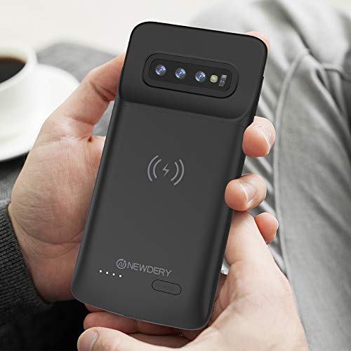 [Upgraded] Samsung Galaxy S10 Battery Case Qi Wireless Charging Compatible, Newdery 4700mAh Slim Rechargeable Extended External Charger Case Compatible Samsung Galaxy S10 (2019)-(6.1" Black) - Thumbnail 6