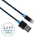 Lightning Cable for iPhone - 5 Pack Braided (3.3 Feet) in Red, Silver, Blue, Peach & Pink - Cable w/ Lightning Connector - Lightning to USB cable / Cord Compatible with iPhone 6 & 5