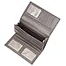 Lavemi Womens Large Capacity Genuine Leather RFID Blocking Wallets Wristlet Clutch Card Holder(Gray)