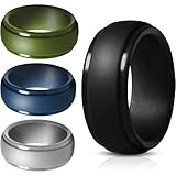 Mens Silicone Wedding Band, Rubber Rings for Him