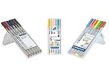 Staedtler Triplus Fineliner Pens 18-Color Pastel, Neon and Nature Color Pen Set