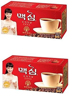 (PACK OF 2) Korean Instant Coffee Mix Maxim Original Coffee 20 Sticks Korea Food Beverages