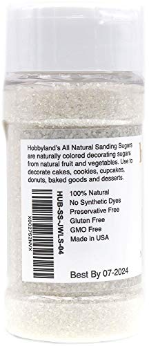 Hobbyland Sanding Sugar (Glittery Light Gold and Silver Sugar, 4 oz) Handcrafted with All Natural Food Coloring, Light Gold and Silver Shimmer - Thumbnail 2