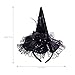 BinaryABC Halloween Witch Hat Headband for Halloween Costume Dress up Party Supplies (Black)