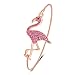SENFAI Full Rhinestone Flamingo Can Open Bangle for Women (Rose Gold 1)