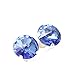 pewterhooter 925 Sterling Silver stud earrings for women made with sparkling Light Blue crystal from Swarovski®. London gift box. Hypoallergenic & Nickle Free Jewellery for Sensitive Ears