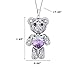 EleQueen Women's Silver-tone Love Heart Bear Pendant Necklace Adorned with Austrian Crystals, Valentine's Day/Mother's Day/Christmas Jewelry Gift for Wife/Mom