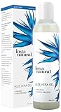 Aloe Vera Gel - Pure & Organic Moisturizing Treatment for Men & Women - For Sunburn, Breakouts, Razor Bumps & More Relief - Natural After Sun, Insect Bites & Scratches Skin Care - InstaNatural - 8 oz