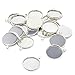 Honbay 20PCS Round Bezel Pendant Trays Blank Bases Cabochon Settings Trays for Jewelry Making (16mm)