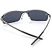 Polarized Sunglasses Rectangle Half Frame Resin Lens 400 UV Protection for Men