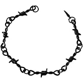 Blue Drop Punk Thorns Bracelet for Men Women Metal Chain Gothic Necklace Hiphop Rock Jewelry Gift