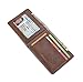 HISSIMO Mens Wallet Slim Front Pocket Wallet for Men Billfold with Quick Access Slot and RFID Blocking- Coffee