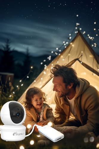iFamily Split Screen Baby Monitor, Large Display Video Baby Monitor with 2 Cameras and Audio, Long Range, Remote pan tilt, Night Vision, Temperature Sensor, 2 Way Talk, Feeding Clock and lullabies. | Large Display Video Baby Monitor , Long Range, Remote pan tilt, Night Vision, Temperature, 2 Way Talk,Feeding Clock/lullabies