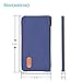 Teskyer Pencil Case/Pen case/Pencil Pouch for Students, Zipper Stationery Bag for Pens and Pencils, Women's Small Makeup Pouch, Utility Zipper Cash Coin Bag-2 Pack, Blue and Green