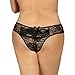 Women's Open Crotch Lace Cute Briefs Knickers Girls Sexy Panties Black XL