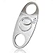 Made in Italy - Stainless Strong Steel Double Guillotine Cigar Cutter In Elegant Gift Pouch - Finely Brushed Sharp Blades - Very Effective Straight Cut Comfortable to Use Very Reliable - New in the US
