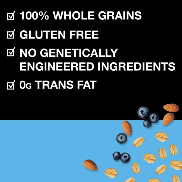 KIND BREAKFAST BARS, BLUEBERRY ALMOND, HEALTHY SNACKS, GLUTEN FREE, 100% WHOLE GRAINS, 3G PROTEIN, 6 COUNT