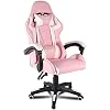 Bigzzia Gaming Chair Office Chair Desk Chair Swivel Heavy Duty Chair Ergonomic Design with Cushion and Reclining Back…