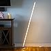 Brightech Tilt LED Floor Lamp for Living Rooms - Get Compliments: Modern Standing Pole Light for Family Rooms, Bedrooms & Offices - Bright, Dimmable Contemporary Lighting - Platinum Silver