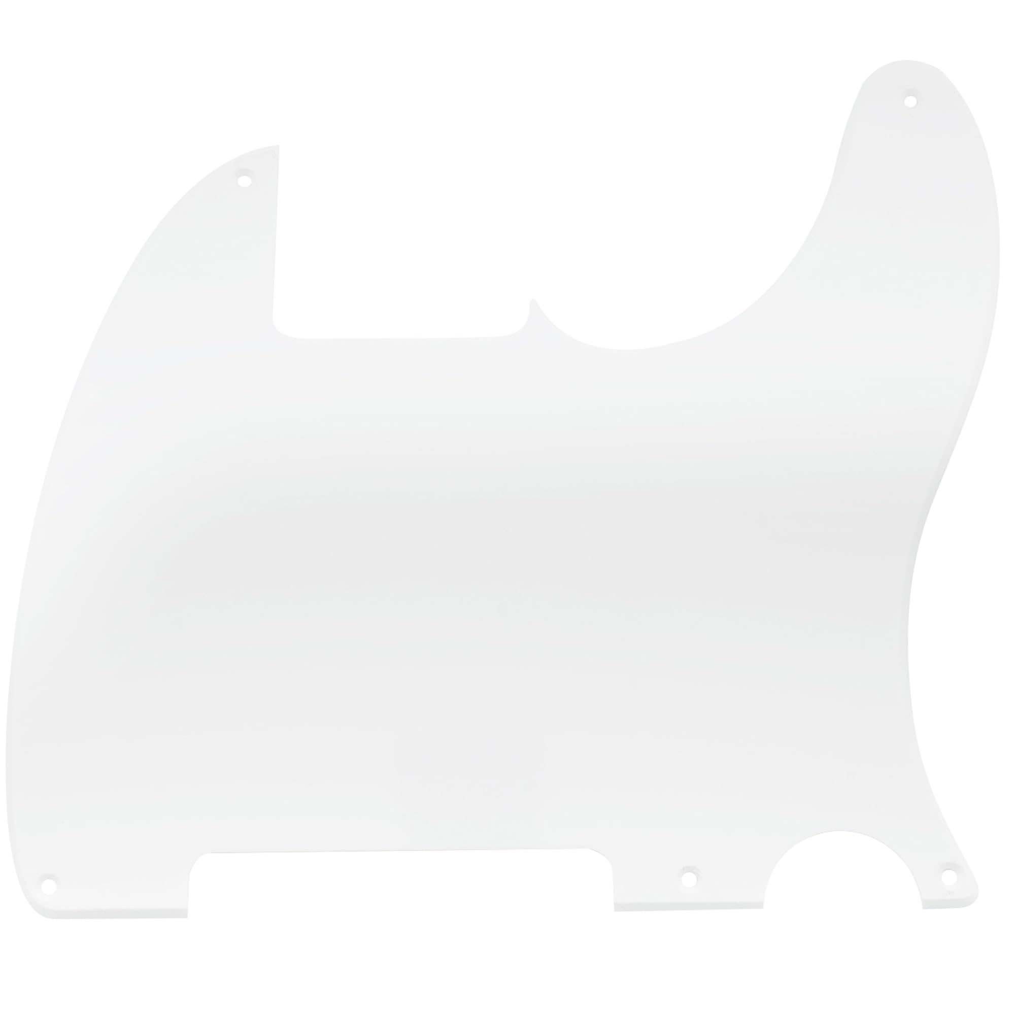 Musiclily 5 Hole Tele Pickguard Blank for Fender USA/Mexican Telecaster Esquire Guitar, 1Ply White โ image 1