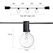 Outdoor String Light 50Feet G40 Globe Patio Lights with 52 Edison Glass Bulbs(2 Spare), Waterproof Connectable Hanging Christmas Lights for Backyard Porch Balcony Party Xmas Decor, E12 Socket, Black