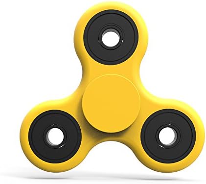 Fidget Hand Tri Spinner Anti-Anxiety and Depression Toys for Children and Adults (Yellow)