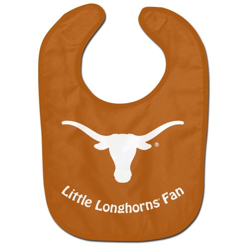NCAA College Adjustable Snap Baby Bibs (Texas Longhorns All Pro)