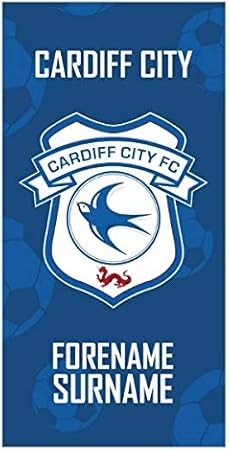 cardiff city personalised towel crest design medium amazon co uk kitchen home amazon co uk