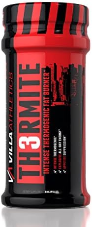 Villa Athletics TH3RMITE™ 60 Capsules, 30 Servings, Fat Burner, Appetite Suppressant, Energizing Formula, Metabolic Booster, Weight Loss