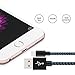 GUIGUI iPhone Charger 5Pack 3FT 6FT 6FT 10FT 10FT, Extra Long Nylon Braided Charging Cord Lightning Cable to USB Charger for iPhone X, 8, 7, 7 Plus, 6S, 6, SE, 5S, 5, iPad, iPod Nano 7 (Black Blue)