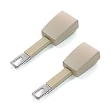2-pack Rigid Seat Belt Extender (Beige, Type A) - Raises receptacle by 5