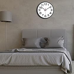 Wall Clock Battery Operated Silent Non-Ticking Easy