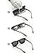 WELUK Polarized Clip On Flip Ups Sunglasses Wayfarer Style TR90 Frame UV400 Driving (Dark Blue, 60)