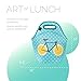 Artovida Artists Collective Insulated Neoprene Lunch Bag - Washable Soft Lunch Tote for Work and Picnic - Design by Florent Bodart (France) Zest - Classic