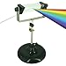 Triangular Prism for Teaching Light Spectrum,with Steel Stand Holder 360 Rotation for Rainbow Spectrum Expirement（Easter Gift））